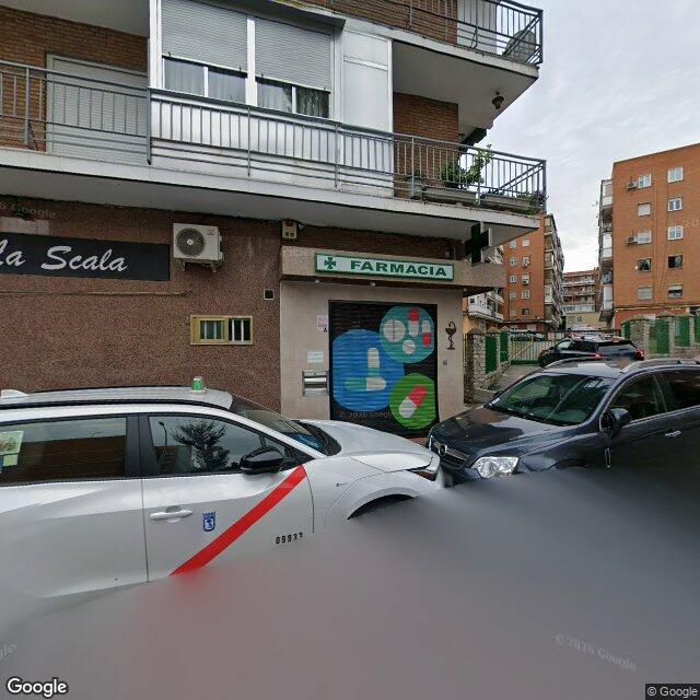 Street view near Farmacia in Madrid
