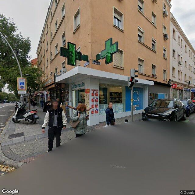 Street view near Farmacia in Madrid