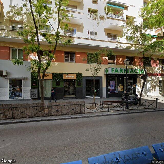 Street view near Farmacia in Madrid
