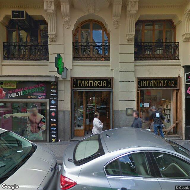 Street view near Farmacia in Madrid