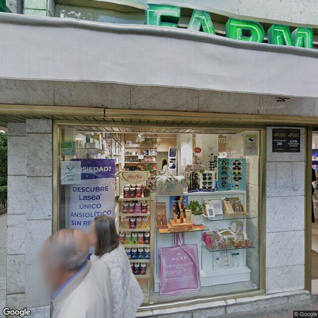 Street view near Farmacia in Madrid