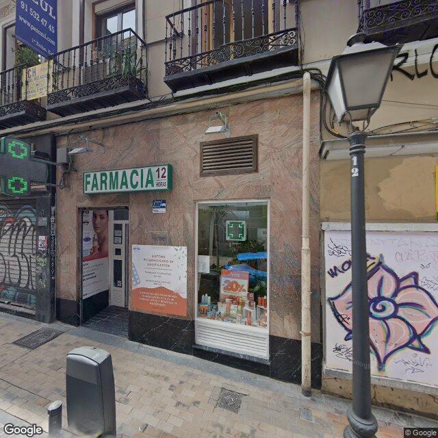 Street view near Farmacia in Madrid