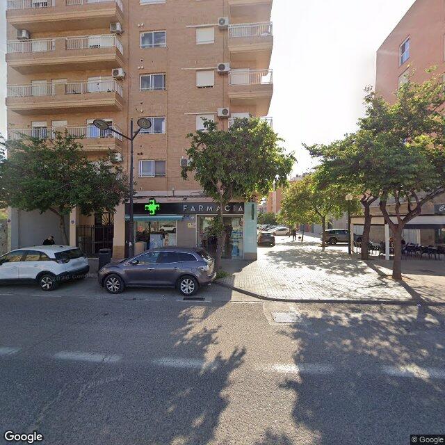 Street view near Farmacia in Spain