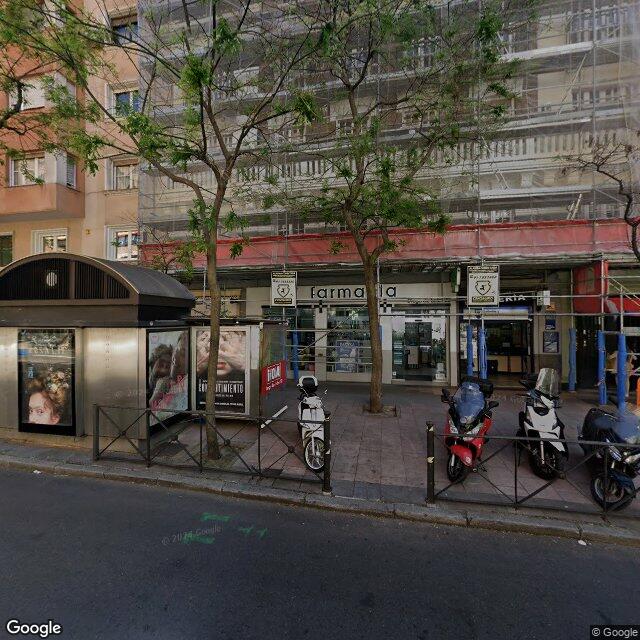 Street view near Farmacia in Madrid
