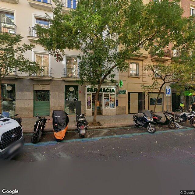 Street view near Farmacia in Madrid