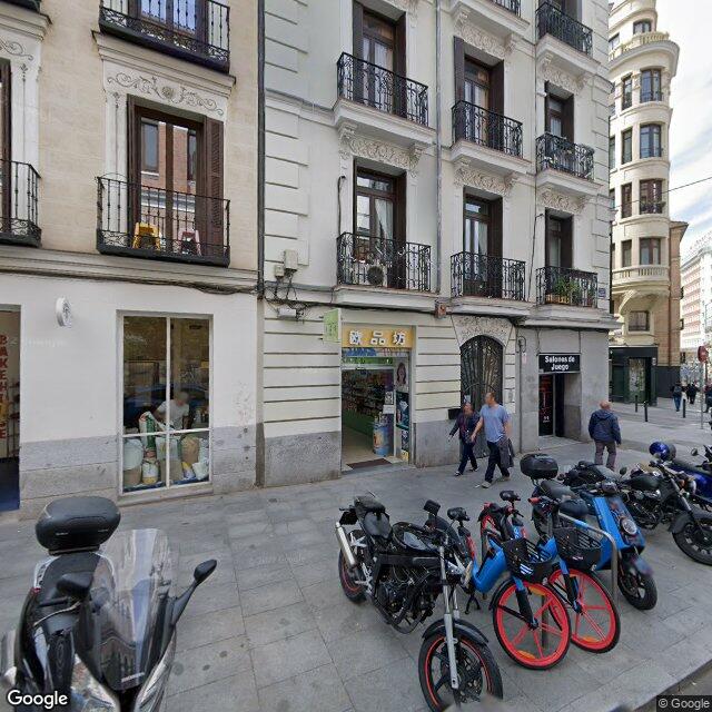 Street view near Farmacia in Madrid