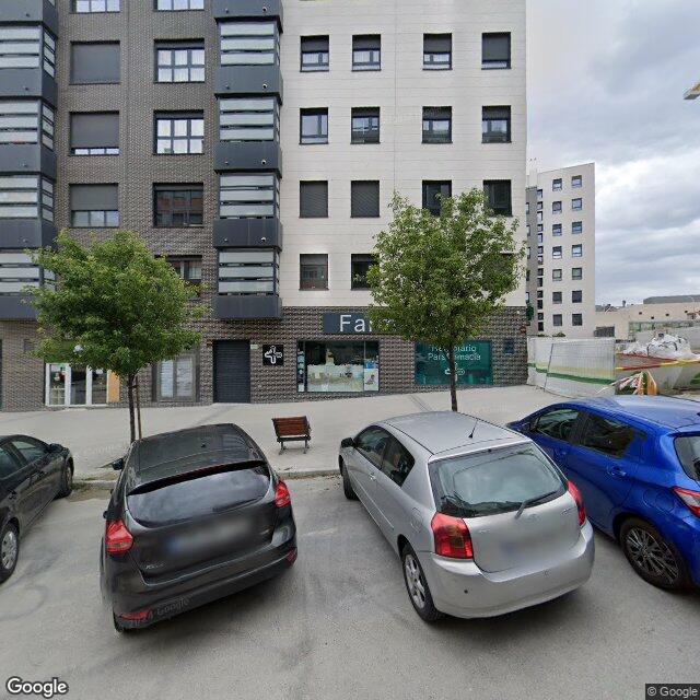 Street view near Farmacia Adelfas in Madrid