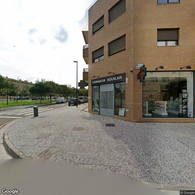 Street view near Farmacia Aguilar in Spain