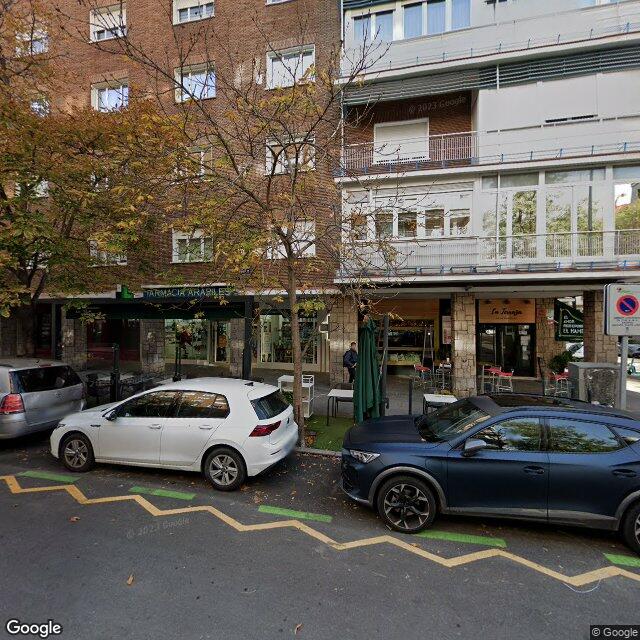 Street view near Farmacia Arapiles in Madrid