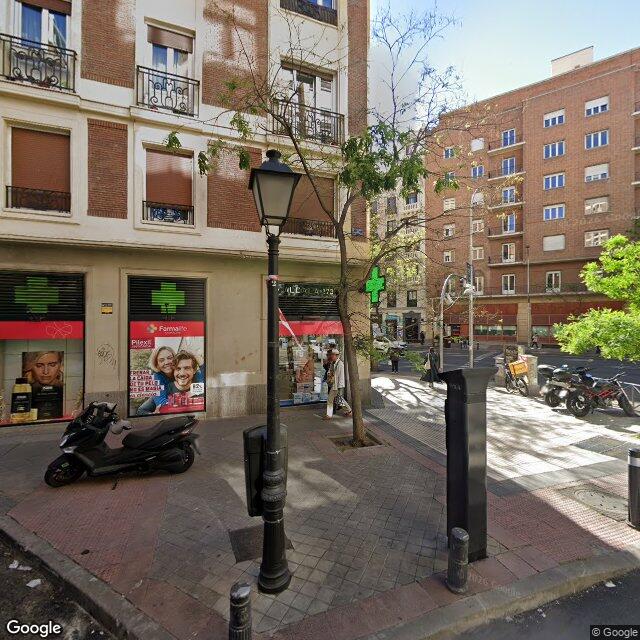 Street view near Farmacia in Madrid