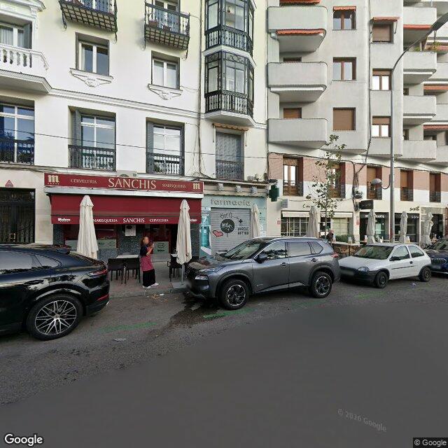 Street view near Farmacia in Madrid