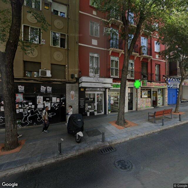 Street view near Farmacia in Madrid