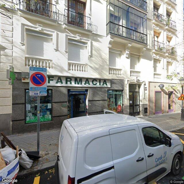 Street view near Farmacia in Madrid