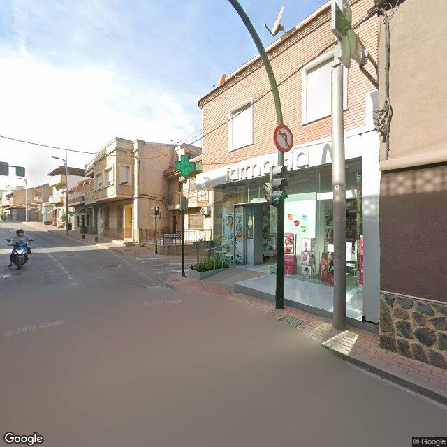 Street view near Farmacia Barceló in Murcia