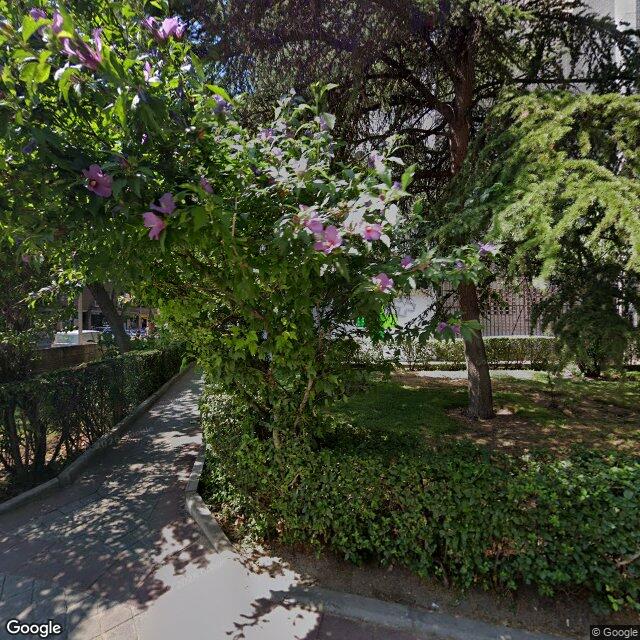 Street view near Farmacia Bayón in Madrid