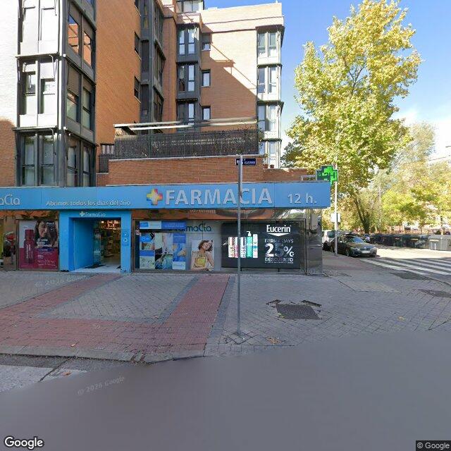 Street view near Farmacia in Madrid