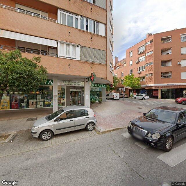 Street view near Farmacia in Spain