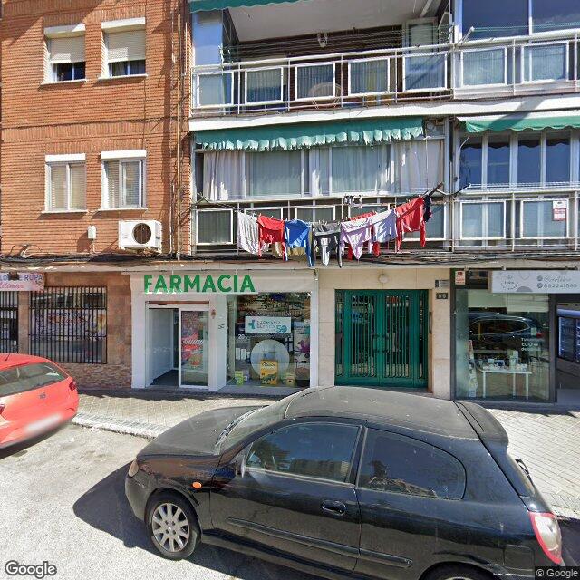 Street view near Farmacia Blanca in Madrid