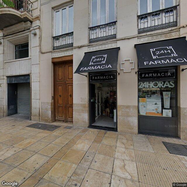 Street view near Farmacia Caffarena in Málaga