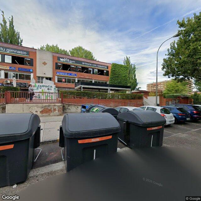 Street view near Farmacia in Madrid