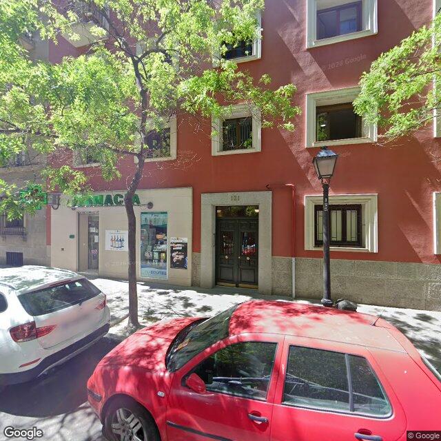 Street view near Farmacia Cid in Madrid