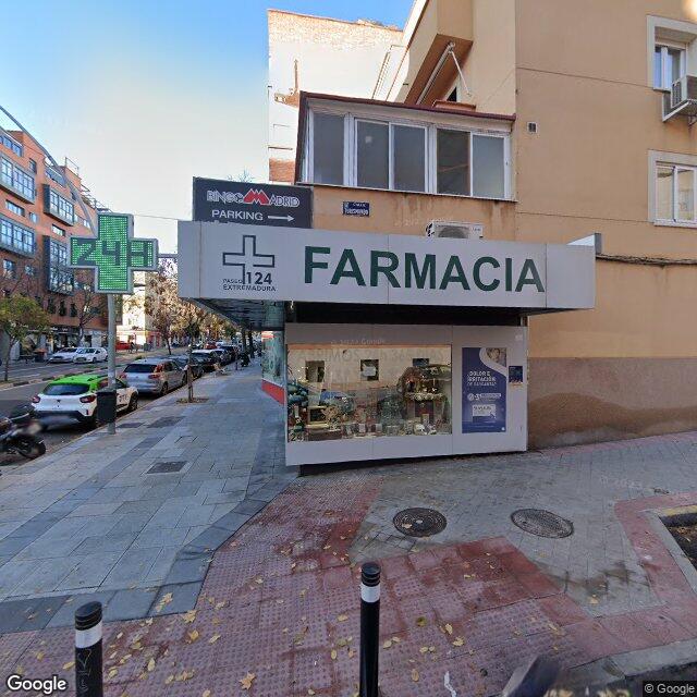 Street view near Farmacia in Madrid