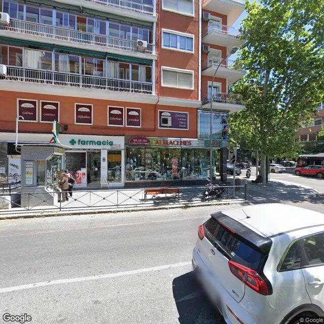 Street view near Farmacia in Madrid