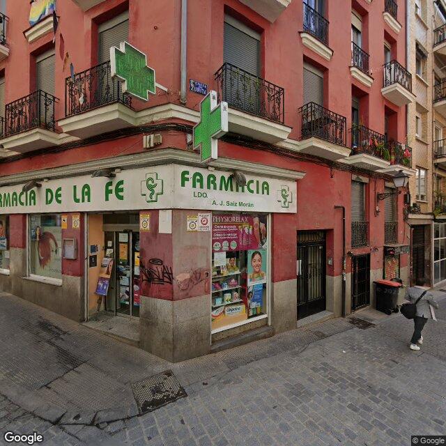 Street view near Farmacia De La Fe in Madrid