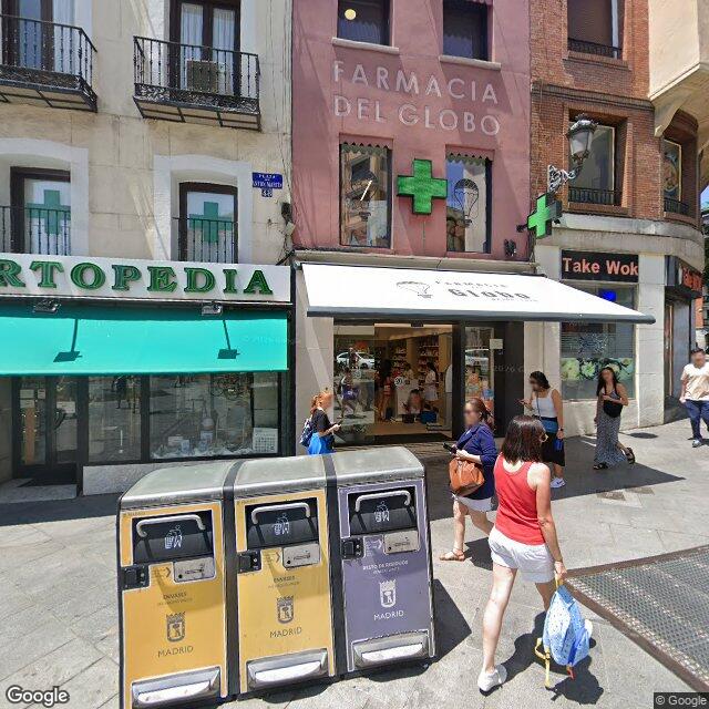 Street view near Farmacia Del Globo in Madrid