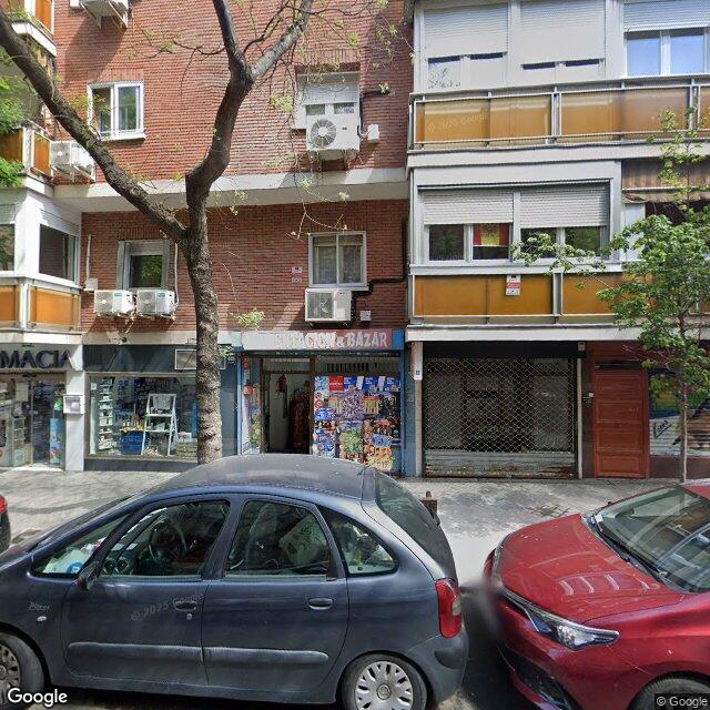 Street view near Farmacia in Madrid