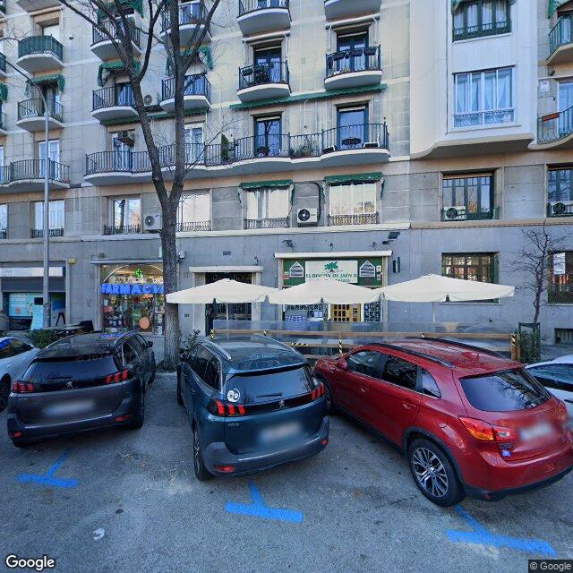 Street view near Farmacia in Madrid