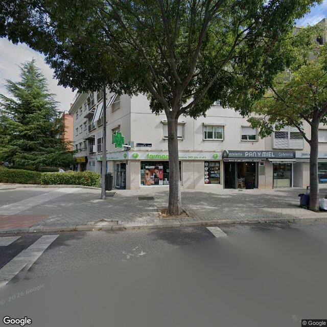 Street view near Farmacia in Madrid