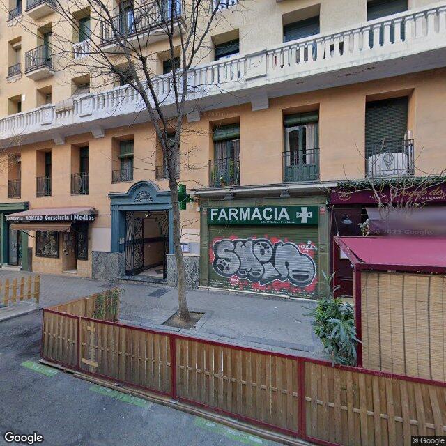 Street view near Farmacia in Madrid