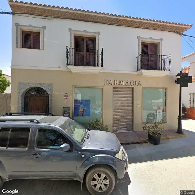 Street view near Farmacia Escalante Bustos in El Burgo