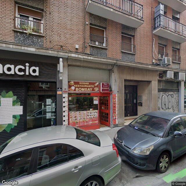 Street view near Farmacia in Madrid