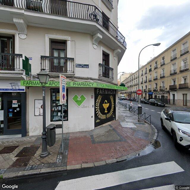 Street view near Farmacia in Madrid