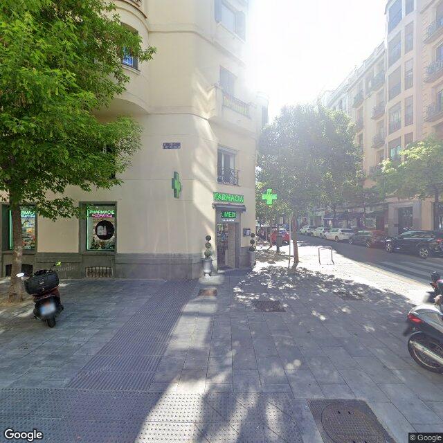 Street view near Farmacia in Madrid
