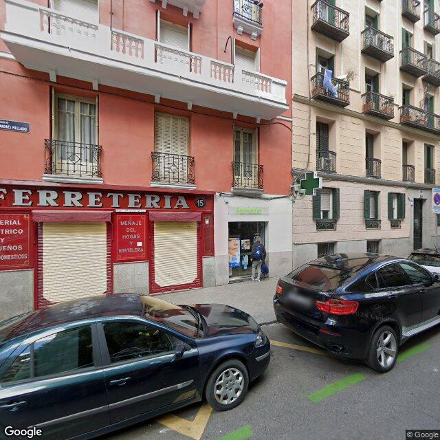 Street view near Farmacia in Madrid