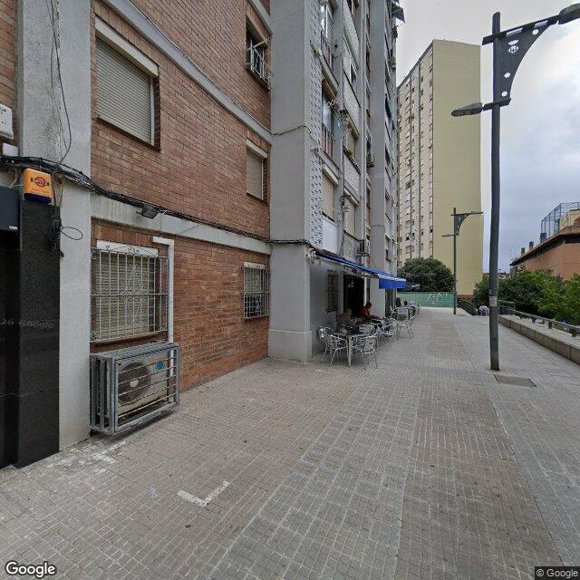 Street view near Farmacia Fernández Sola in Barcelona