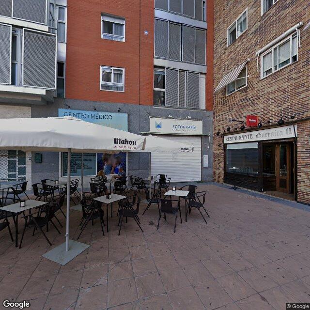 Street view near Farmacia Ferrer in Madrid