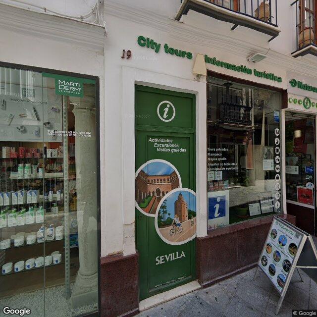 Street view near Farmacia Jose Antonio Calle Bautista in Sevilla (centro)