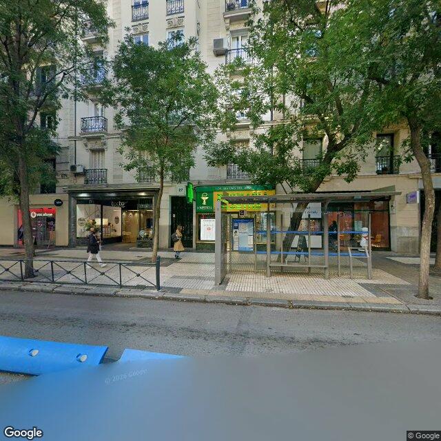 Street view near Farmacia Lastra in Madrid