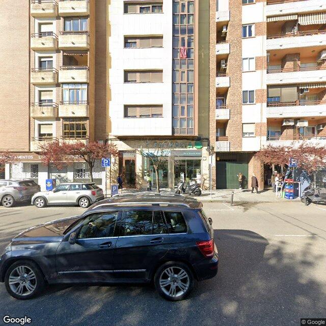 Street view near Farmacia Los Jardines in Spain