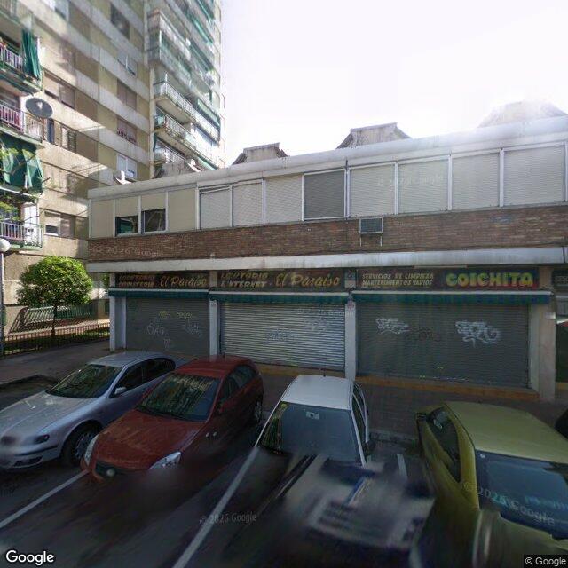 Street view near Farmacia Palau Roig in Barcelona