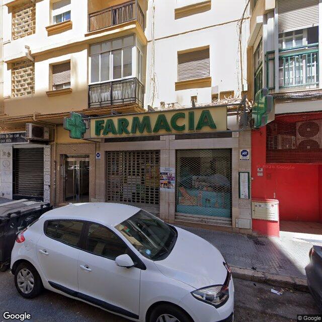 Street view near Farmacia Sevilla in Málaga