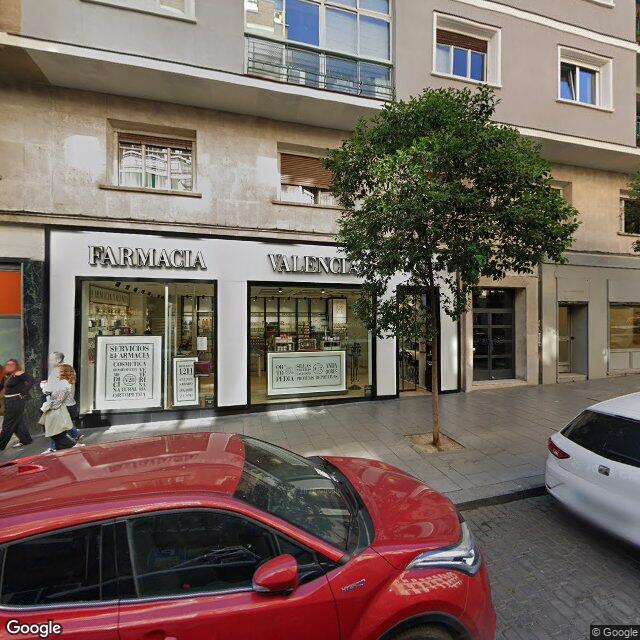 Street view near Farmacia Valencia in Madrid